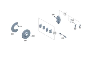 Genuine Mercedes-Benz Disk Brake Pad 000-420-09-04 - Picture 1 of 1