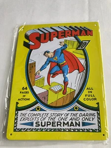 EAGLEMOSS SUPERMAN #1 & BATMAN #1 METAL PLATES, 2021, NEW 10 1/2" X 8" - Picture 1 of 4