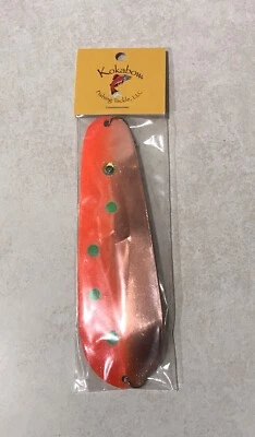 KOKABOW Dodger Trolling Fish Flasher 6” COPPER FLO ORANGE Trout Kokanee New USA - Image 1 of 4