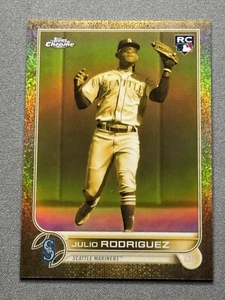 2022 Topps Chrome Gilded Julio Rodriguez RC /199 SP Mariners Rookie - Picture 1 of 2