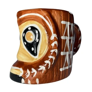Tiki Owl Coffee Mug, Hawaii Hawaiian Ceramic Grog, 3.5 inch DW610, Brown Tan 3D - Picture 1 of 12