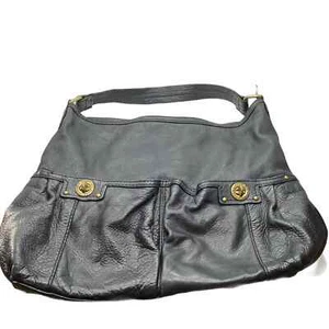 Marc by Marc Jacobs Shoulder Bag Women's Black Slouchy Leather Classic 12.5" - Picture 1 of 12