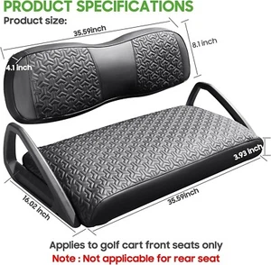 New Golf Cart Seat Cover Protector - Club Car DS 2000+ Arrow/Triangle Pattern - Picture 1 of 7