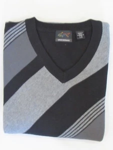 NEW MEN’S GREG NORMAN L/S V-NECK SWEATER, SIZE LARGE, BLACK - Picture 1 of 1