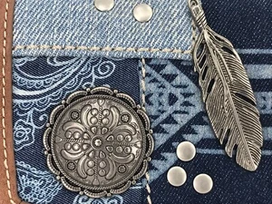 Women's Wallet, Bandana by American West Wallet, Blue, $42 MSRP🐎 - Picture 1 of 12