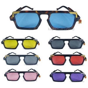 OCCHIALI DA SOLE UOMO DONNA UNISEX UV 400 FASHION MODA 2024 ESTATE LEGGERE BLU - Foto 1 di 16