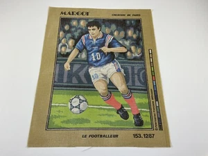 Margot Needlepoint Tapestry Canvas Soccer Footbal 12in By 16in 10 Count De Paris - Picture 1 of 5