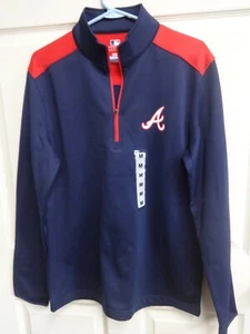 Neu mit Etikett MLB Official Merch Atlanta Braves Pullover Track Shirt/Jacke Herren M - Bild 1 von 7