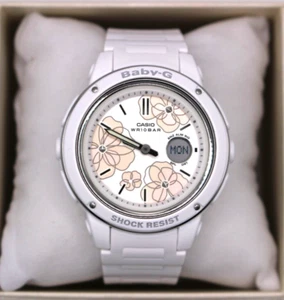 CASIO BABY-G BGA-150FL-7AJF Floral Dial Series Women's Watch New in Box White - Picture 1 of 19