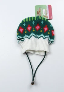 Dog Beanie Christmas Holiday More & Merrier Pet Size S/M 12-16 in - Picture 1 of 7