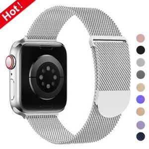 Bracelet boucle magnétique iWatch pour Apple Watch Ultra 2 10 9 8 7 6 5 4 38 mm-49 mm - Photo 1 sur 21