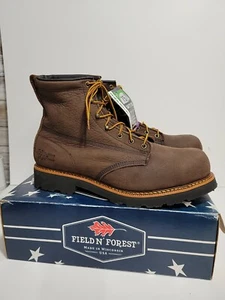 NEU FIELD N FORREST SICHERHEITSKAPPE, BRAUN LEDER KNÖCHEL HERREN 13D... - Bild 1 von 4