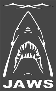 1- 5x8 inch Stencil, (VF-100) Jaws (6mil)***** - Picture 1 of 2