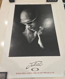 MICHAEL JORDAN Oakley Original Poster "Juliet" X-Metal 40x27 Rolled Amazing Cond - Picture 1 of 8