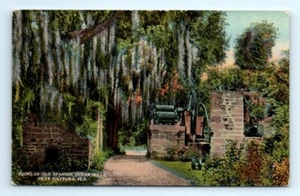 1910s FL Postcard Ruins of Old Spanish Sugar Mills Daytona Artistic Series - Picture 1 of 2