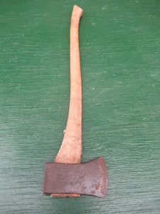 Vintage Tool Axe Hatchet 25" Long Wooden Handle with 4+" Blade Sign WELLAND VALE - Picture 1 of 10