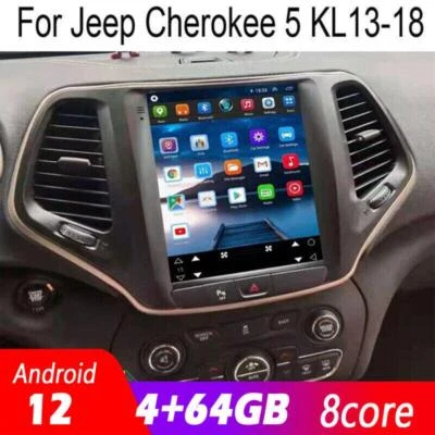 10.4" Touchscreen Radio Android Gps Navigation For Jeep Cherokee 5 Kl 13~18 - Image 1 of 4
