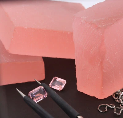 Rough Lab Created Tourmaline Pink Nano Crystal Heat Resistant Nano Gemstone - Image 1 of 4