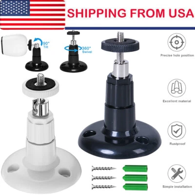 1-8Pcs Wall Camera Mount Adjustable Security 360° Swivel Bracket For Arlo Pro - Image 1 of 4