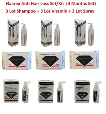 +2027 EXP / 3 LOTE Kit Haarex Anti Pérdida de Cabello (3x Champú + 3x Vitamina + 3x Suero) Foto 1 de 2