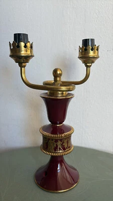 LAMPADA VINTAGE A 2 FUOCHI  IN STILE NEOCLASSICO FIORENTINO, ANNI 60 - Immagine 1 di 4