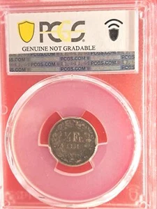1851-A Switzerland 1/2 Franc – PCGS Genuine – AG Details – Silver Coin (3-7) - Picture 1 of 2