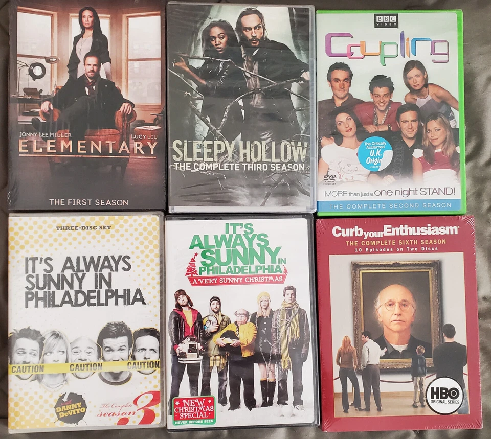 Elementary, Sleepy Hollow, Coupling Curb Your Enthusiasm Always Sunny 6 DVDs New - Image 1 of 1