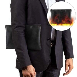 Fireproof Money Bag Flame Resistant Document Pouch Cash Safe Zipper Bank Deposit - Picture 1 of 10