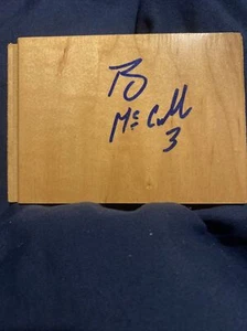 Ray McCallum Jr. Autographed 3.5x5.5 Wooden Floor Sample 🏀 - Picture 1 of 2