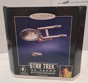1996 Hallmark Ornament Star Trek 30 Years USS Enterprise Diecast Voice Magic New - Bild 1 von 3