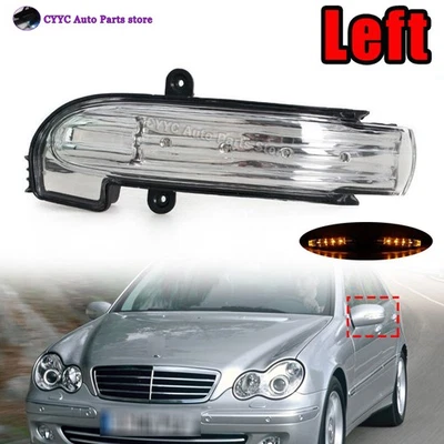 LH For Mercedes-Benz C-Class W203 2004-2007 4Door LED Mirror Turn Signal Light Foto 1 de 4
