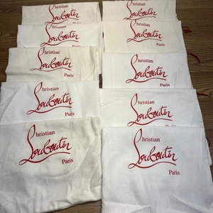 Menge 10 Christian Louboutin Staubbeutel weiß Aufbewahrungstasche 15"x 11" authentisch - Bild 1 von 5