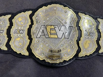 AEW World Wrestling Championship Title Ремни Взрослого Размера Тяжелый Пояс 2ММ НОВЫЕ - Изображение 1 из 4