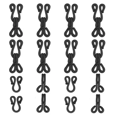 Швейные крючки и глаза, 28 мм закрытый крюк глаз застежка (10 упаковок, черный) - Изображение 1 из 4