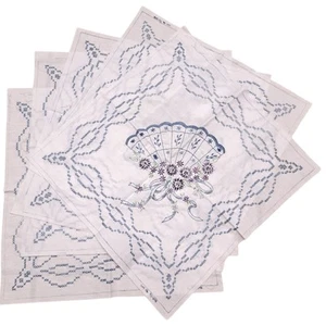 Vintage Nojae Of Fairway Needlecraft Handmade Set Of 5 Embroidered Patterns 18" - Picture 1 of 5