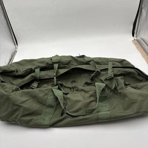 Improved Duffel Bag Green US Military Zipper Deployment Flight Travel USGI -READ - Picture 1 of 6