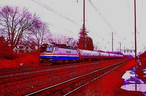 ORIGINAL KODACHROME SLIDE AMTRAK AEM-7 #940 NEWARK, DELAWARE MARCH 1988 - Picture 1 of 1