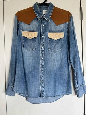 Visvim social sculpture shirt denim indigo long-sleeves 1 Japan - Image 1 of 4