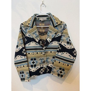 Southwest Canyon Jacket Women's Medium Aztec Western Tapestry Blazer Coat - Picture 1 of 6