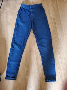Top Shop Moto Skinny Jeans Blue Size W26 L28 Small - Picture 1 of 5