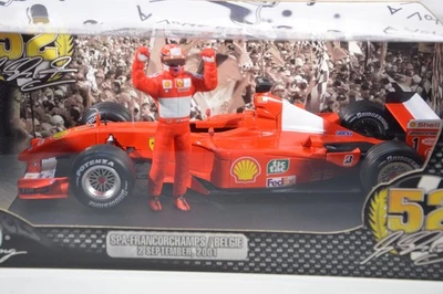 FERRARI FORMULA 1 SPA FRANCORCHAMPS SETTEMBRE 2001 M. SCHUMACHER HOT WHEELS 1/18 - Immagine 1 di 4
