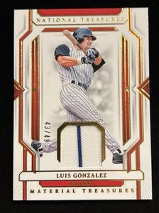 2024 National Treasures Luis Gonzalez Game Worn Relic /49 Arizona Diamondbacks - Picture 1 of 2