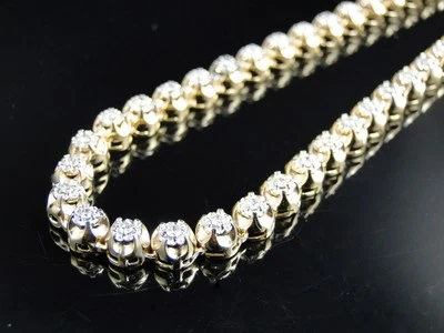 1 Row 4 1/4 CT Real Diamond Toni-Set Tennis Necklace 7MM 10K Gold 16"-28" - Image 1 of 4