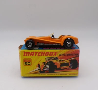 MATCHBOX SUPERFAST 60 LOTUS SUPER SEVEN ORANGE VERY NEAR MINT BOXED - Image 1 of 4