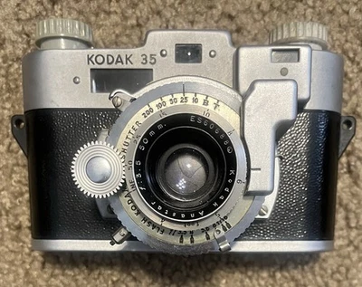 Cámara fotográfica Kodak 35 telémetro 35 mm con lente de 50 mm f/3,5 sin probar para piezas Foto 1 de 4