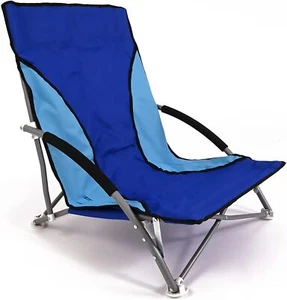 Pack of 2 Folding Chairs Camping Beach Deck Garden Lawn Patio Foldable Seat - Picture 1 of 11