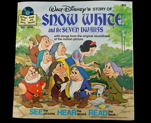 1977 Walt Disney SNOW WHITE Seven Dwarfs 33 1/3 Record #310 Read Along 24p Book - Picture 1 of 4