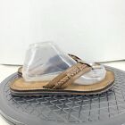 Clarks Women 41.5 Size 10 Shoes Slip On Sandals Flip Flops Thong Brown Leather