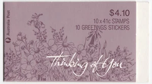 Australia: SG #1230a SB69 (41c x10) $4.10 Thinking of You Booklet 1990 MNH MUH - Picture 1 of 2
