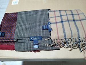   3 x BROOKS BROTHERS   ITALIAN Scarf,Camel Hair/Wool+silk Different Sizes... 